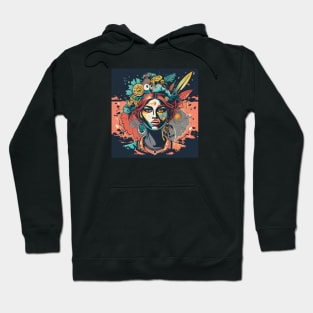 Native Futurism Blazburner Robox Character Art Hoodie